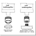 Adapter für Tankbelüftungsfilter TDA10M mit 1'' NPT Außengewinde für TDD-Filter