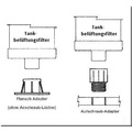 Adapter für Tankbelüftungsfilter TDA10M mit 1'' NPT Außengewinde für TDD-Filter